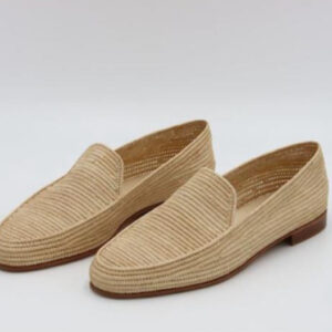 Brogues Beige en Raphia – Élégance Traditionnelle et Charme Naturel