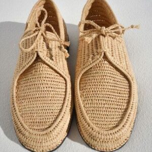 Prada Raffia Chaussure Beige