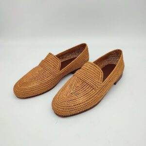 Mocassins Femme et homme en Raphia Simple